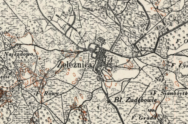 Залізниця на карті 1923 року